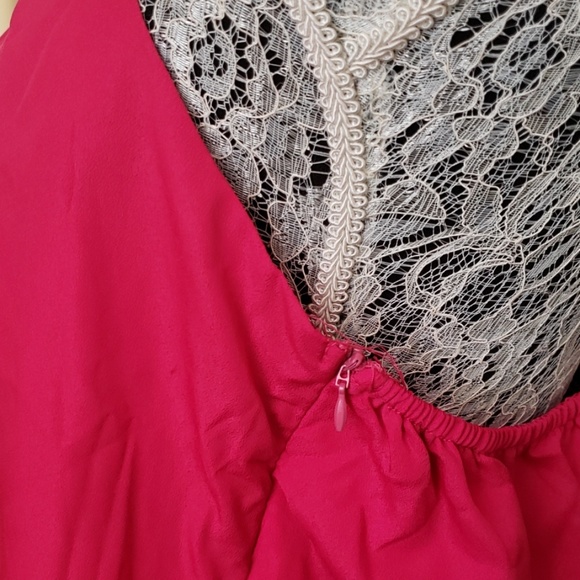 Layered pink and orange tank top. - Picture 5 of 7